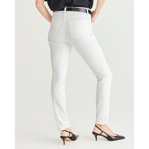 J.Crew 9" Toothpick Mid-rise Jean in White Wash ankle-length leg New Size 27 - Picture 2 of 9